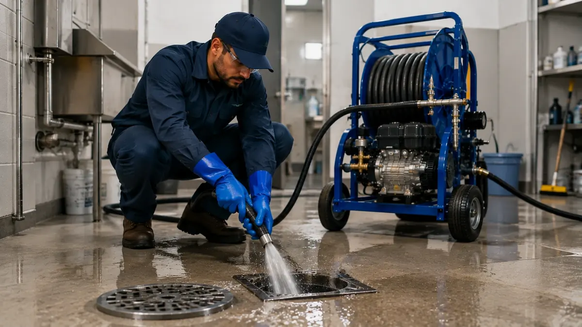 Floor Drain Hydro Jet Cleaning in Prather