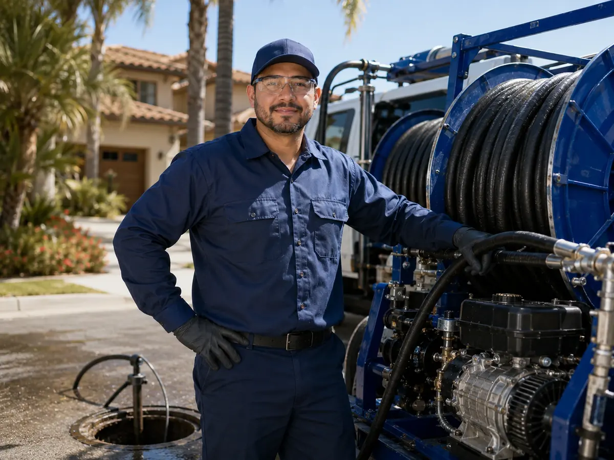 Hydro jet sewer cleaning in Prather