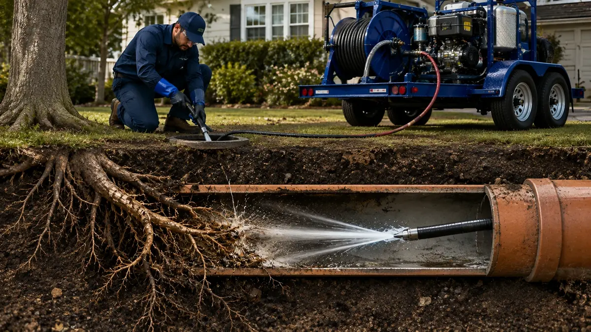 Tree Root Removal with Hydro Jetting in Prather